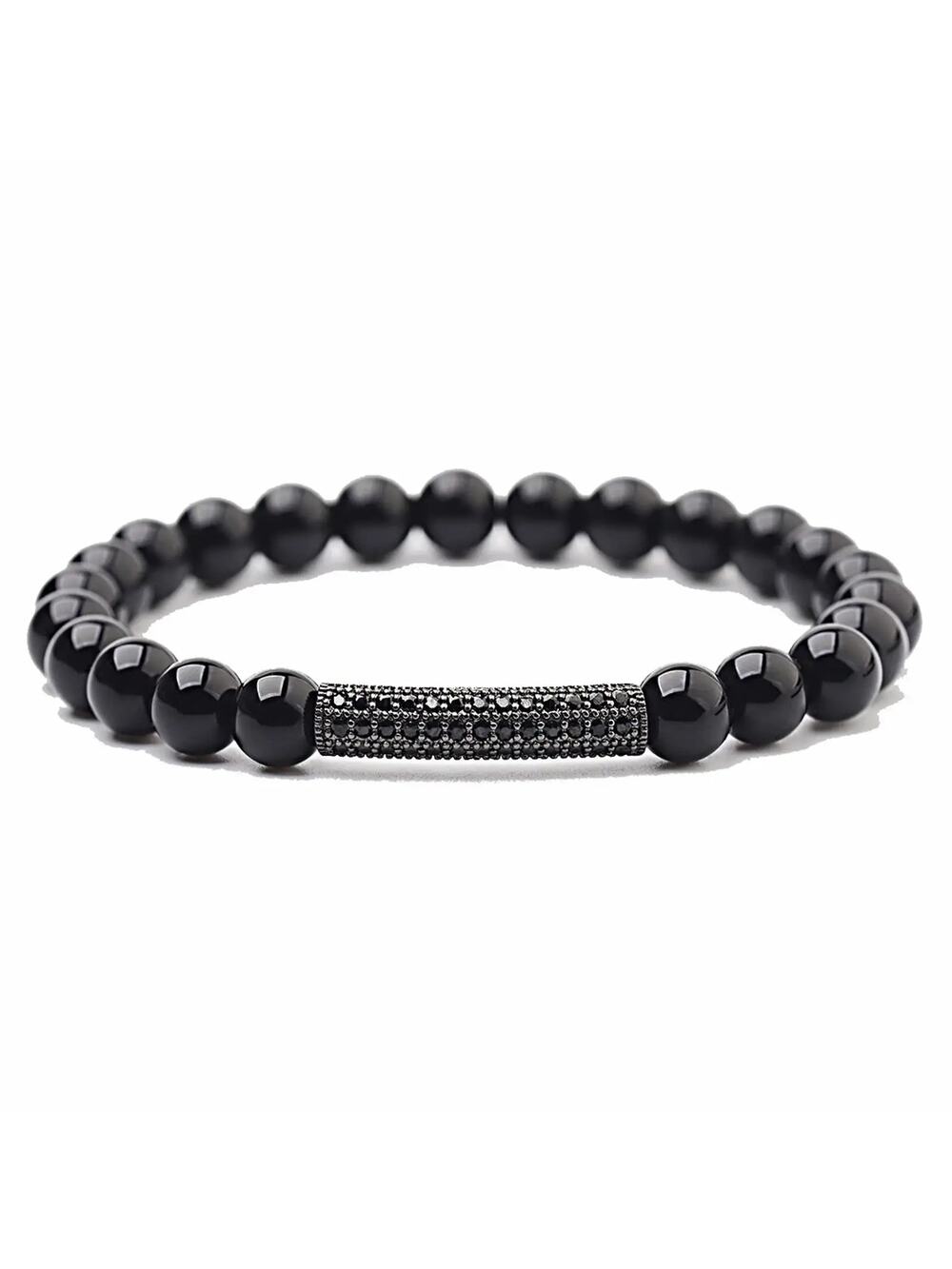 🔴 Bracelet - Black Rhodium Strip Pavé
